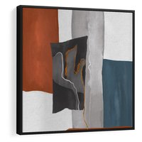 Obraz w ramie 50x50 - Nowoczesna geometria - nowoczesny, geometryczny - rama czarna