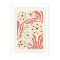 Plakat bez ramy 21x30 - Impresje Harmonii - abstrakcyjne kwiaty, rośliny