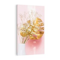 Obraz na płótnie 70x100 - Blask Natury - złote, liście