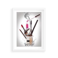 Plakat w ramie 30x40 - Moda, makijaż i relaks - moda, makijaż - rama biała