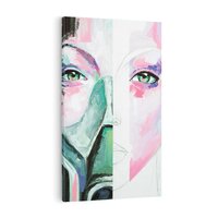 Obraz na płótnie 50x70 - Niezakończona Piękność - abstrakcyjny obraz olejny, portret kobiety