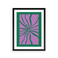 Plakat w ramie 40x50 - Bezczasowe Impresje - abstrakcyjny plakat, boho styl - rama czarna