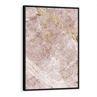 Obraz w ramie 50x70 - Wyjątkowa Stylizacja - marmur, złoto - rama czarna