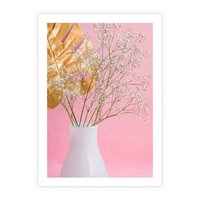 Plakat bez ramy 21x30 - Przyjemność Złotej Natury - złote, liście