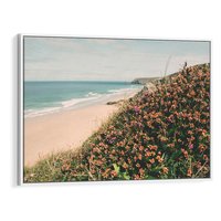 Obraz w ramie 100x70 - Perspektywa Klifu - fotografia, ocean - rama biała