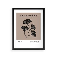 Plakat w ramie 30x40 - Botaniczne wymysły - sztuka boho, plakat - rama czarna