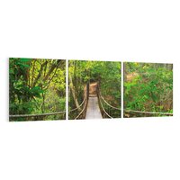 Obraz na płótnie 120x40 - Tajemniczy most w tajskim lesie - Tajlandia, most