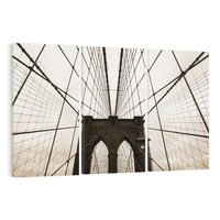 Obraz na płótnie 120x80 - Most z linami pod niebem - USA - most, liny