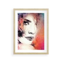 Plakat w ramie 40x50 - Kobieta w sztuce - portret, kobieta - rama drewno