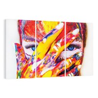 Obraz na płótnie 120x80 - Abstrakcyjna Magia Ciała - Bodypainting - abstrakcja, bodypainting