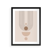 Plakat w ramie 30x40 - Strukturalne Kształty Postępu - boho plakat, minimalizm - rama czarna
