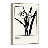 Obraz w ramie 80x120 - Symfonia kwiatowej ekspresji - kwiat, grafika - rama drewno