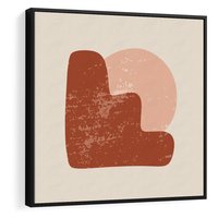 Obraz w ramie 50x50 - Przenikanie Granic - nowoczesny plakat, abstrakcyjne kształty - rama czarna