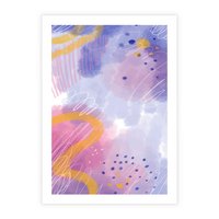 Plakat bez ramy 21x30 - Migotliwe Wnętrza Kształtów - abstrakcyjny plakat, pastelowe kolory