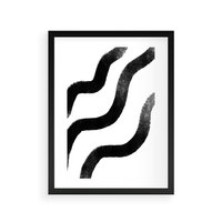 Plakat w ramie 50x70 - Wibracje Plam - abstrakcja, minimalizm - rama czarna
