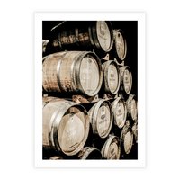 Plakat bez ramy 40x50 - Tradycyjne Beczki - beczki, rustykalna fotografia