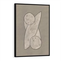 Obraz w ramie 50x70 - Zaklęte Anomalie - nowoczesna geometryczna sztuka, loftowe wnętrze - rama czarna