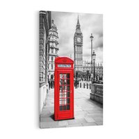 Obraz na płótnie 80x120 - Budka telefoniczna w Londynie - budka, Londyn