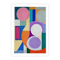 Plakat bez ramy 40x50 - Migotliwe Impulsy Dźwięku - różne geometryczne formy, koła