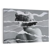 Obraz na płótnie 70x50 - Kolaż z Antyczną Rzeźbą - antyczna rzeźba, kolaż ze zdjęć