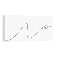 Obraz na płótnie 100x50 - Ptasia Linia - ptak, jaskółka