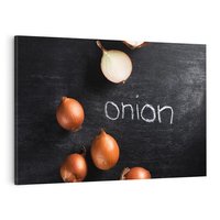 Obraz na płótnie 70x50 - Aromatyczne Inspiracje - cebula, kuchnia