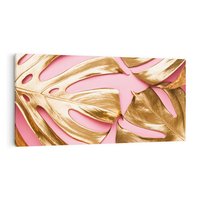 Obraz na płótnie 120x60 - Przyjemność w Naturze - złote, liście