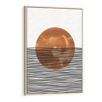 Obraz w ramie 80x120 - Okrąg Mocy - boho obraz, geometria - rama drewno