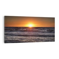Obraz na płótnie 120x60 - Zachód Słońca Nad Morzem - zachód słońca,