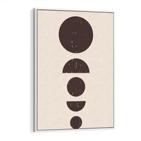 Obraz w ramie 80x120 - Migocące Granice - mid century styl, nowoczesna grafika - rama biała