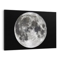 Obraz na płótnie 120x80 - Księżycowa Aura - zdjęcie, ogromny księżyc na czarnym tle