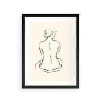 Plakat w ramie 30x40 - Migotliwa Symfonia - kobieta akt, minimalizm - rama czarna