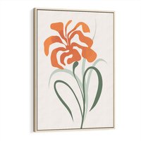Obraz w ramie 70x100 - Kwiatowe Harmonie - kwiat, sztuka nowoczesna - rama drewno