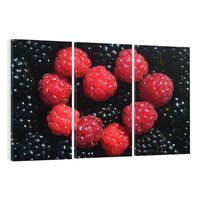 Obraz na płótnie 120x80 - Maliny Soczysta Eksplozja - maliny, owoce