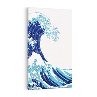 Obraz na płótnie 70x100 - Fala Japandi - wielka fala w Kaganawie, obraz Hokusai
