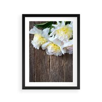 Plakat w ramie 30x40 - Relaksująca Harmonia - kwiaty, spa - rama czarna