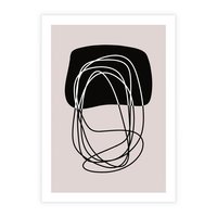 Plakat bez ramy 21x30 - Strukturalne Kontrasty - abstrakcyjne szkicowane linie, minimalizm