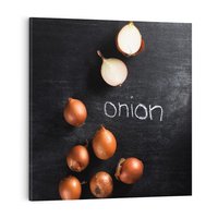 Obraz na płótnie 50x50 - Aromatyczne Inspiracje - cebula, kuchnia