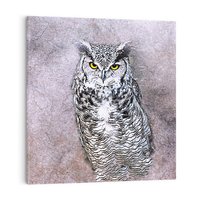 Obraz na płótnie 40x40 - Sztuka abstrakcyjna: Pies - sowa, sztuka