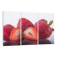 Obraz na płótnie 120x80 - Truskawki Słodki Raj - truskawki, owoce