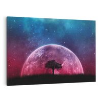 Obraz na płótnie 120x80 - Tajemnicza obecność kosmosu - księżyc, kosmos