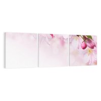 Obraz na płótnie 90x30 - Kwitnąca Wiśnia - kwiaty, kwitnącej
