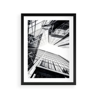 Plakat w ramie 30x40 - Wznoszący się Wysoko - architektura, wysoki wieżowiec - rama czarna