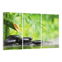 Obraz na płótnie 120x80 - Spokój w bambusowym SPA - bambus, SPA