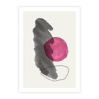 Plakat bez ramy 21x30 - Bezczasowe Rytmy - abstrakcyjne nieregularne plamy, czarny