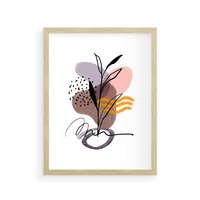 Plakat w ramie 40x50 - Bezgraniczne Impulsy - abstrakcja, sztuka nowoczesna - rama drewno