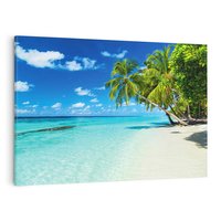 Obraz na płótnie 70x50 - Rajskie plaże na Malediwach - Malediwy, plaża
