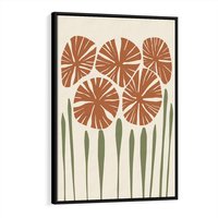 Obraz w ramie 70x100 - Akwarelowe Echa Przyrody - kwiaty, nowoczesny plakat - rama czarna