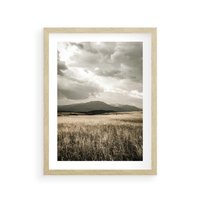 Plakat w ramie 40x50 - Nostalgiczny Krajobraz - pole, krajobraz - rama drewno