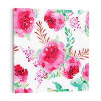 Obraz na płótnie 70x70 - Delikatna Akwarela - kwiaty, akwarela